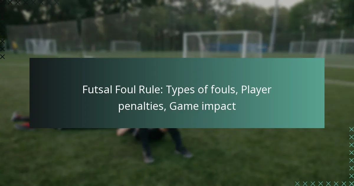 Futsal Foul Rule: Types of fouls, Player penalties, Game impact