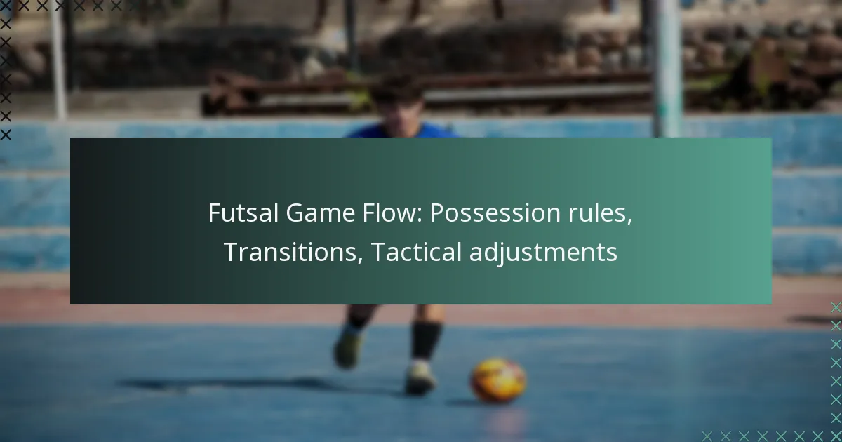 Futsal Game Flow: Possession rules, Transitions, Tactical adjustments
