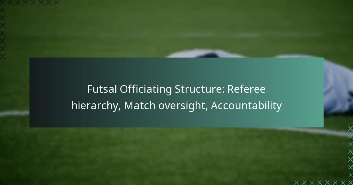 Futsal Officiating Structure: Referee hierarchy, Match oversight, Accountability