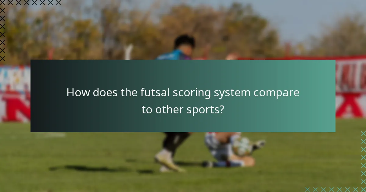 How does the futsal scoring system compare to other sports?
